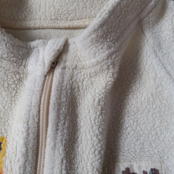 Organic cotton sherpa sleeper for toddlers, size 4T-5T. Made in USA! - Picture 5 of 12